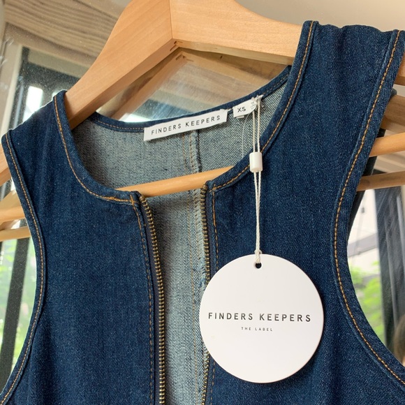 🦄 UO Finders Keepers Denim A-line dress - NWT - Picture 7 of 11